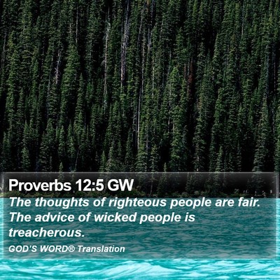 Proverbs 12:5 GW Bible Verse Image
