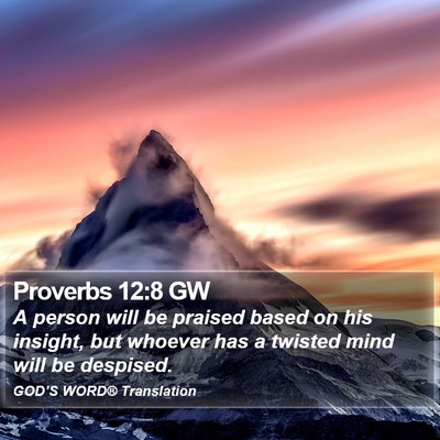 Proverbs 12:8 GW Bible Verse Image