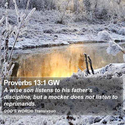 Proverbs 13:1 GW Bible Verse Image