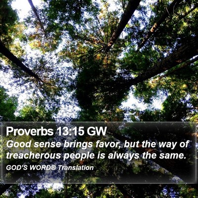 Proverbs 13:15 GW Bible Verse Image