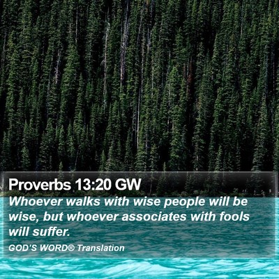 Proverbs 13:20 GW Bible Verse Image
