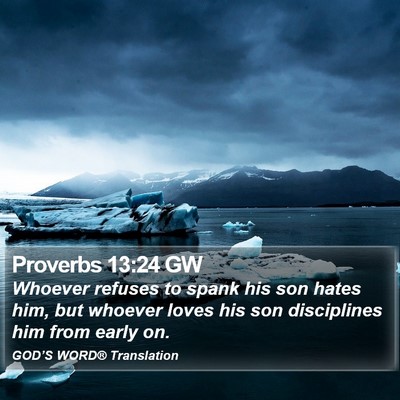 Proverbs 13:24 GW Bible Verse Image