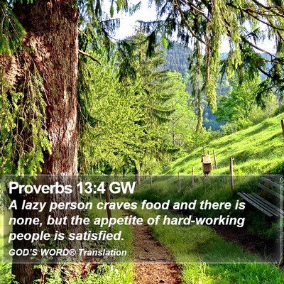 Proverbs 13:4 GW Bible Verse Image