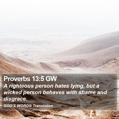 Proverbs 13:5 GW Bible Verse Image
