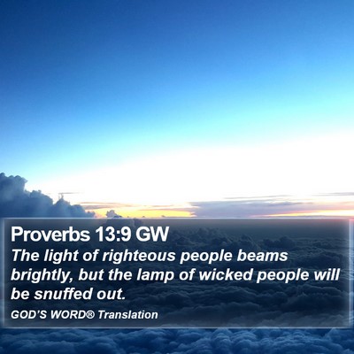 Proverbs 13:9 GW Bible Verse Image