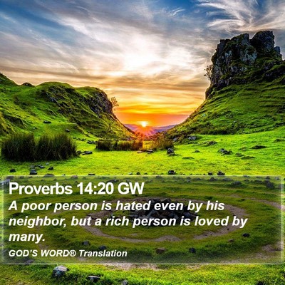 Proverbs 14:20 GW Bible Verse Image