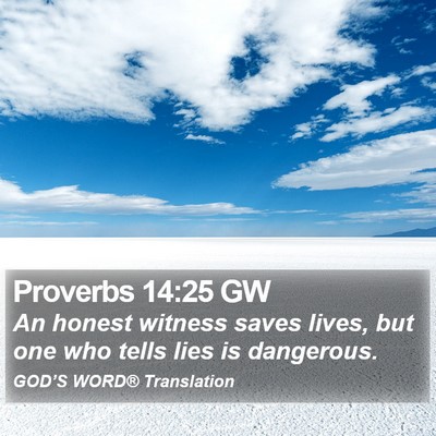Proverbs 14:25 GW Bible Verse Image