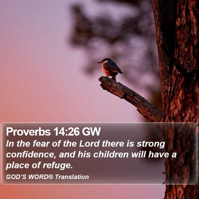 Proverbs 14:26 GW Bible Verse Image