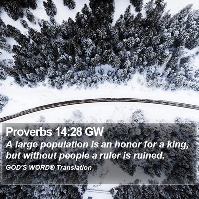 Proverbs 14:28 GW Bible Verse Image