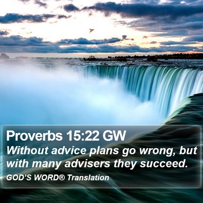 Proverbs 15:22 GW Bible Verse Image