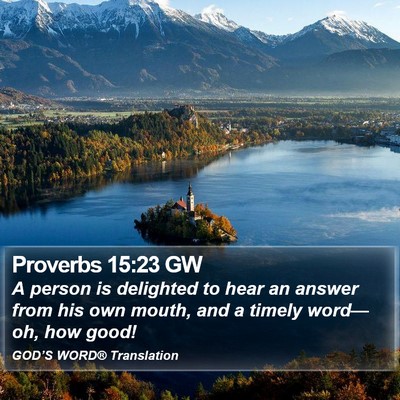 Proverbs 15:23 GW Bible Verse Image