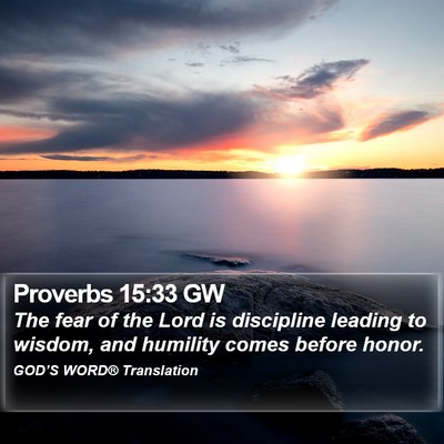 Proverbs 15:33 GW Bible Verse Image
