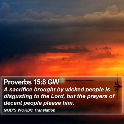 Proverbs 15:8 GW Bible Verse Image