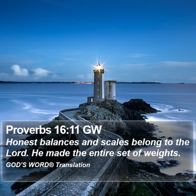 Proverbs 16:11 GW Bible Verse Image