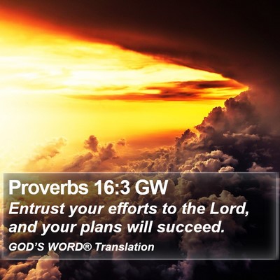 Proverbs 16:3 GW Bible Verse Image