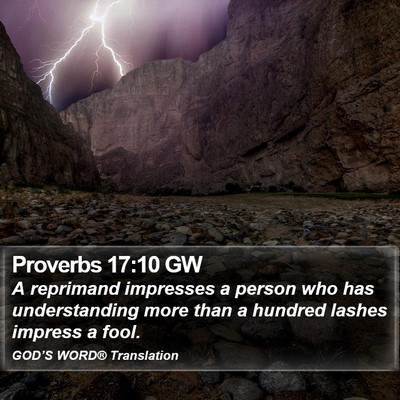 Proverbs 17:10 GW Bible Verse Image