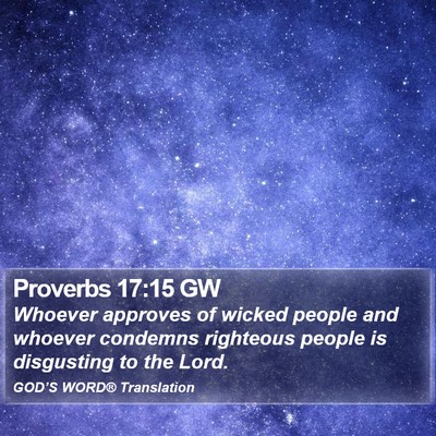 Proverbs 17:15 GW Bible Verse Image
