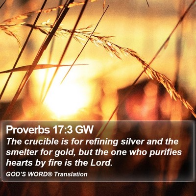 Proverbs 17:3 GW Bible Verse Image