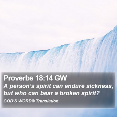 Proverbs 18:14 GW Bible Verse Image