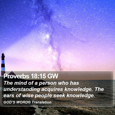 Proverbs 18:15 GW Bible Verse Image