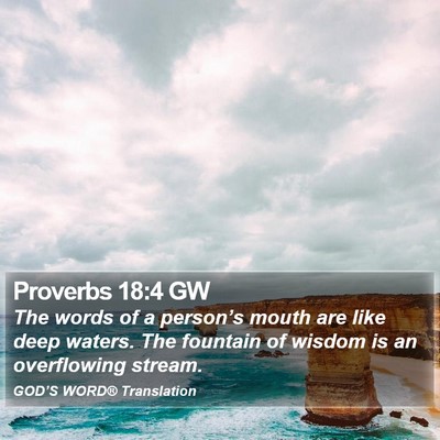Proverbs 18:4 GW Bible Verse Image