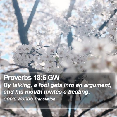Proverbs 18:6 GW Bible Verse Image
