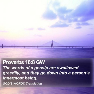 Proverbs 18:8 GW Bible Verse Image
