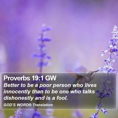 Proverbs 19:1 GW Bible Verse Image