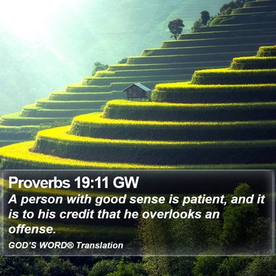 Proverbs 19:11 GW Bible Verse Image