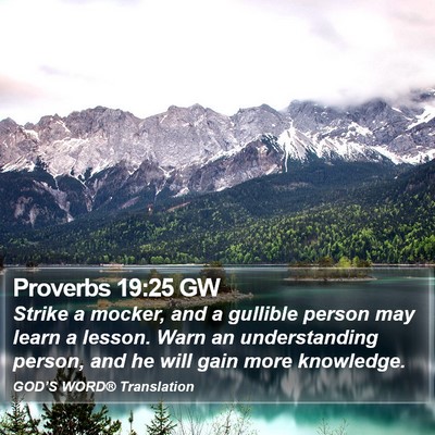 Proverbs 19:25 GW Bible Verse Image