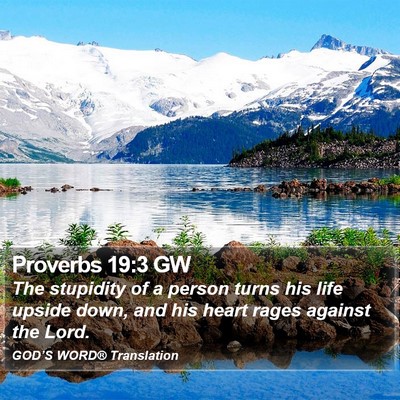 Proverbs 19:3 GW Bible Verse Image