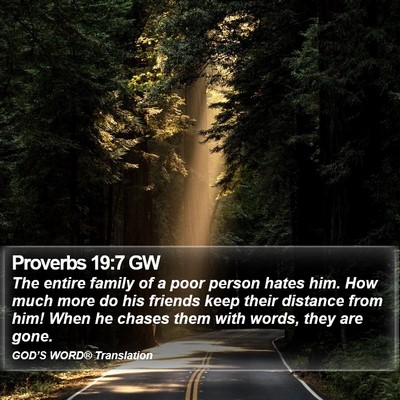 Proverbs 19:7 GW Bible Verse Image