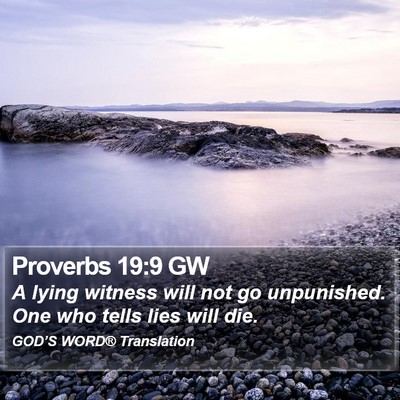 Proverbs 19:9 GW Bible Verse Image