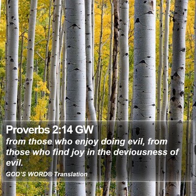 Proverbs 2:14 GW Bible Verse Image