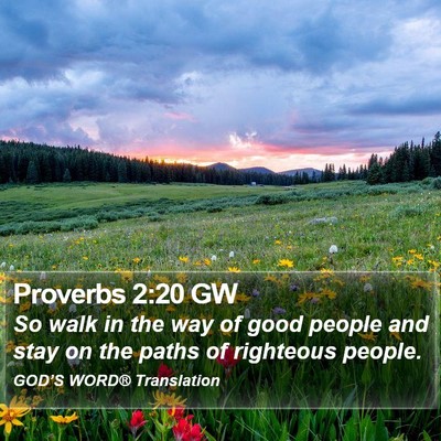 Proverbs 2:20 GW Bible Verse Image