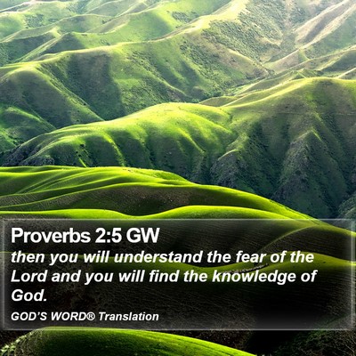 Proverbs 2:5 GW Bible Verse Image