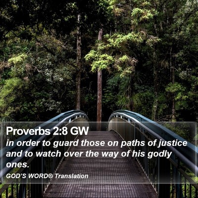 Proverbs 2:8 GW Bible Verse Image