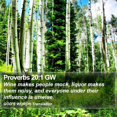 Proverbs 20:1 GW Bible Verse Image