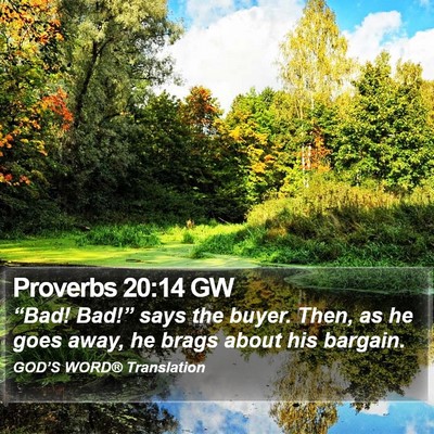Proverbs 20:14 GW Bible Verse Image