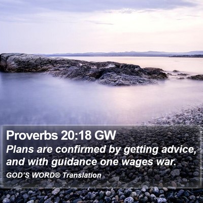 Proverbs 20:18 GW Bible Verse Image