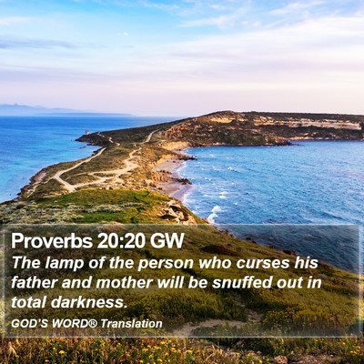 Proverbs 20:20 GW Bible Verse Image