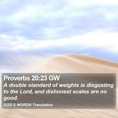 Proverbs 20:23 GW Bible Verse Image