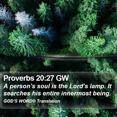Proverbs 20:27 GW Bible Verse Image