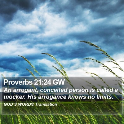 Proverbs 21:24 GW Bible Verse Image