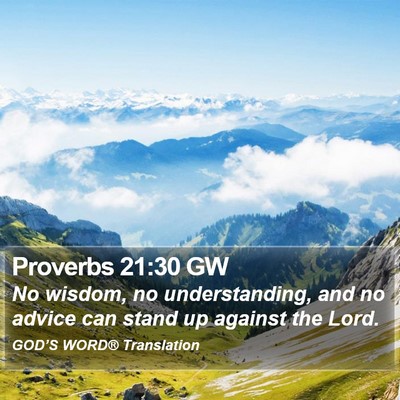 Proverbs 21:30 GW Bible Verse Image
