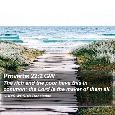 Proverbs 22:2 GW Bible Verse Image