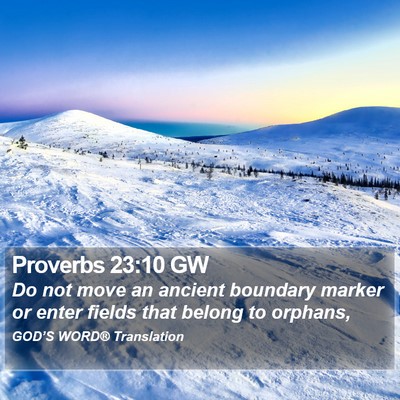 Proverbs 23:10 GW Bible Verse Image
