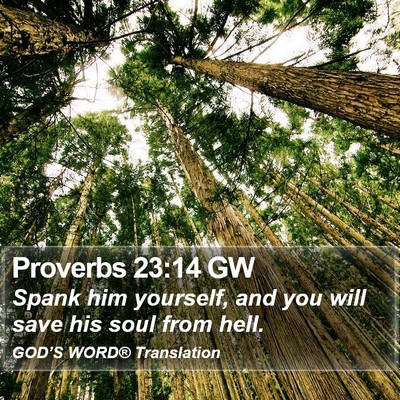 Proverbs 23:14 GW Bible Verse Image
