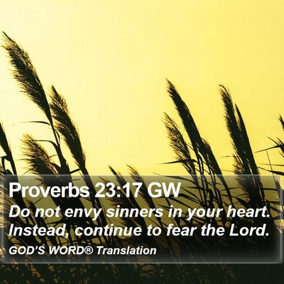 Proverbs 23:17 GW Bible Verse Image