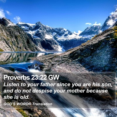 Proverbs 23:22 GW Bible Verse Image